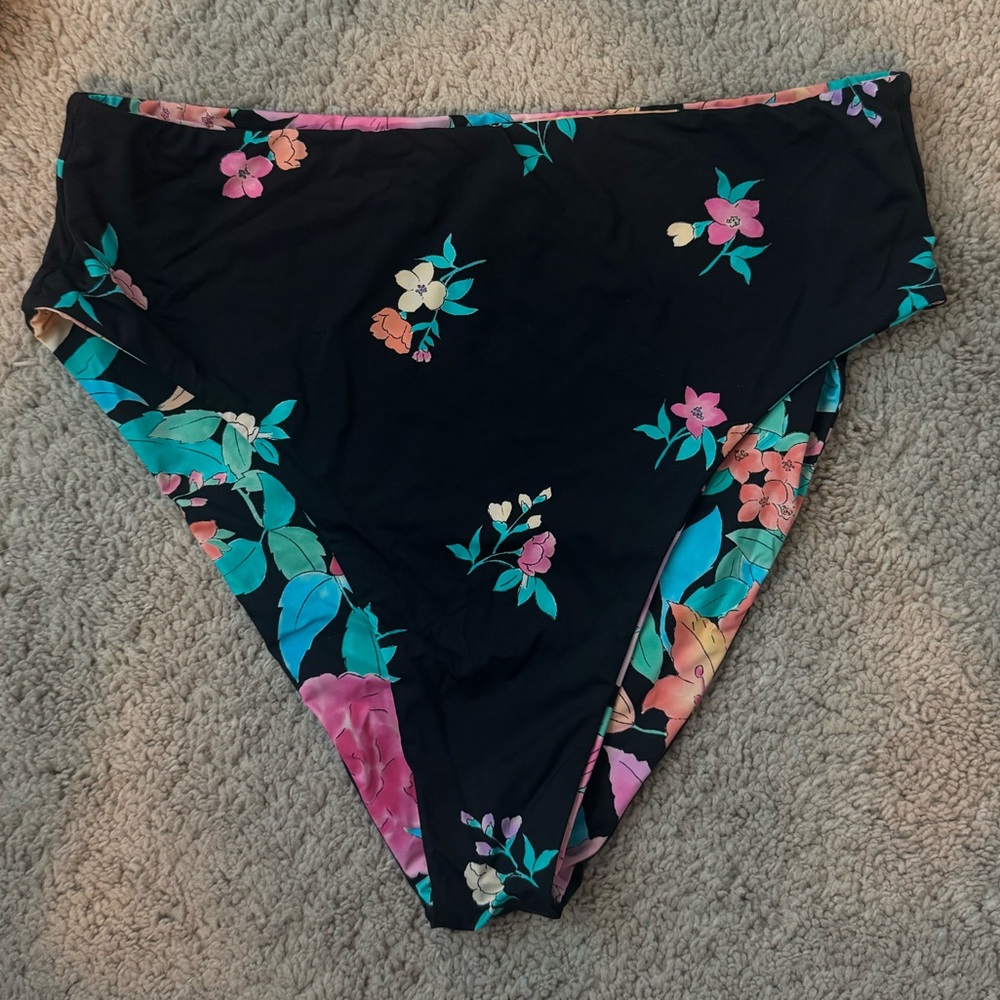 Billabong Tropic Time reversible high rise bikini bottom